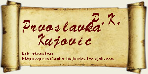 Prvoslavka Kujović vizit kartica